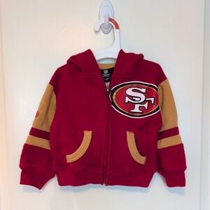 NFL Red and Tan 49ers Hoodie Sweatshirt (18m)